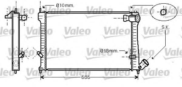 Radiador refrigeración del motor 734455 VALEO