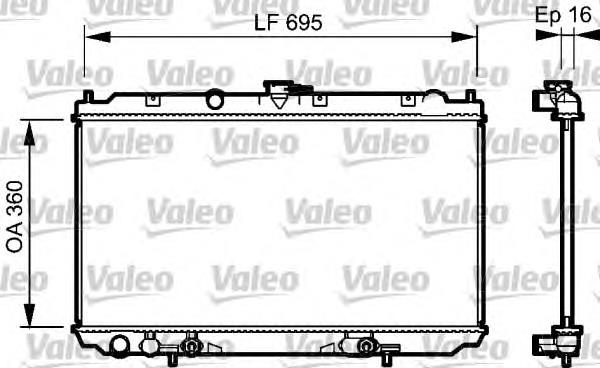 734473 VALEO radiador refrigeración del motor