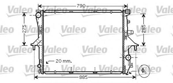 734740 VALEO radiador refrigeración del motor