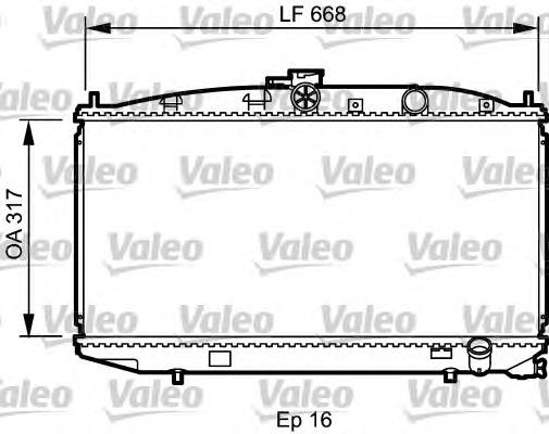 Radiador refrigeración del motor 734623 VALEO