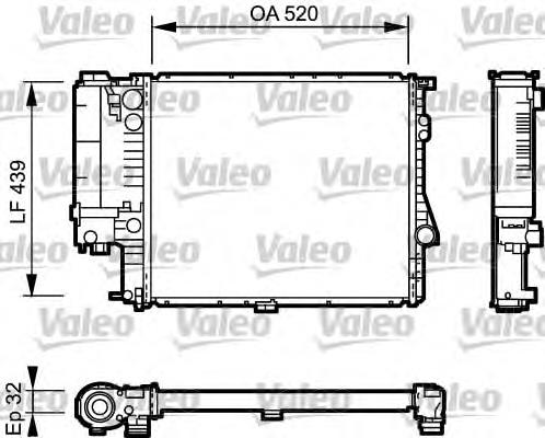 734301 VALEO radiador refrigeración del motor