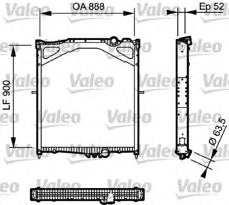 Radiador refrigeración del motor 734300 VALEO