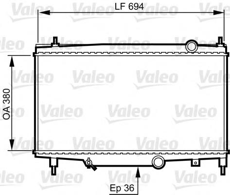 Radiador refrigeración del motor 734336 VALEO