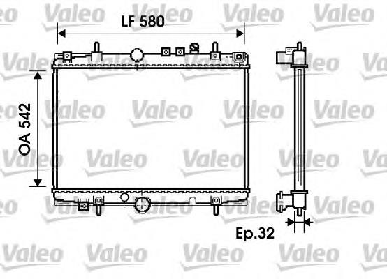 Radiador refrigeración del motor 734279 VALEO