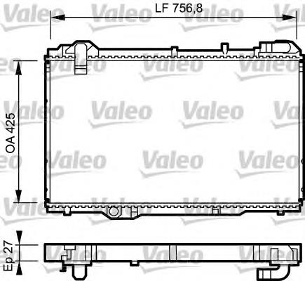 Radiador refrigeración del motor 734285 VALEO