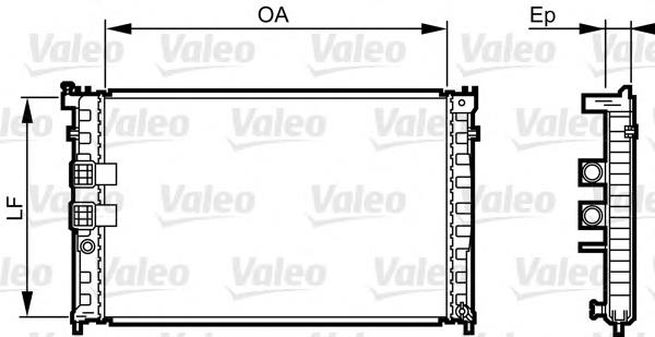 Radiador refrigeración del motor 734411 VALEO