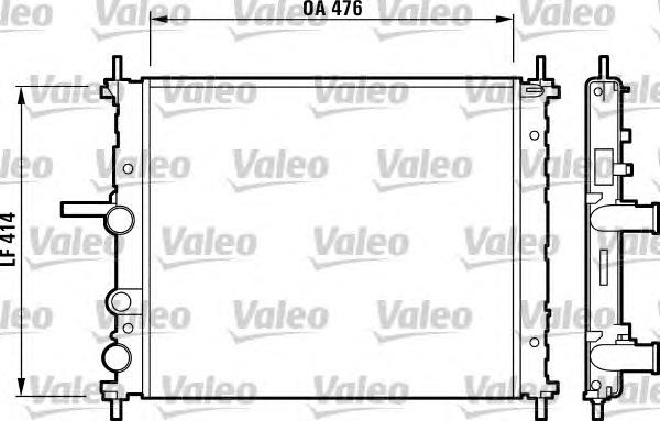 Radiador refrigeración del motor 732688 VALEO