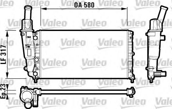 732705 VALEO radiador refrigeración del motor