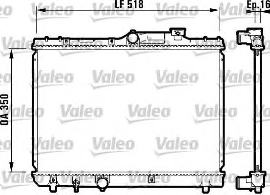 Radiador refrigeración del motor 732614 VALEO