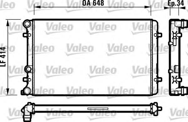 732427 VALEO radiador refrigeración del motor