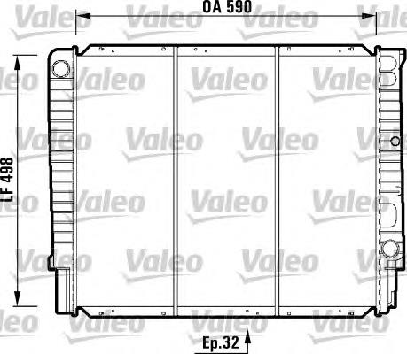 Radiador refrigeración del motor 732368 VALEO