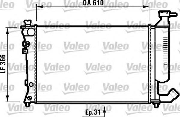 Radiador refrigeración del motor 732520 VALEO