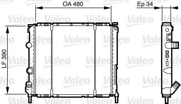 732474 VALEO radiador refrigeración del motor