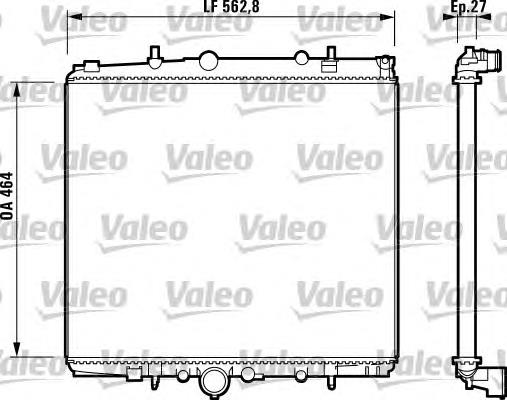 732880 VALEO radiador refrigeración del motor