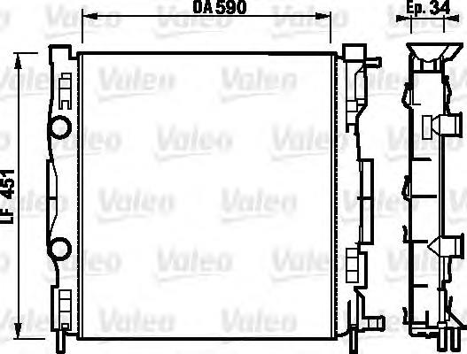 Radiador 732874 VALEO