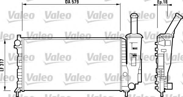 732851 VALEO radiador refrigeración del motor