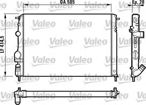 Radiador refrigeración del motor 732866 VALEO