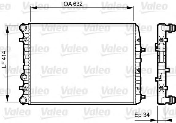 732864 VALEO radiador