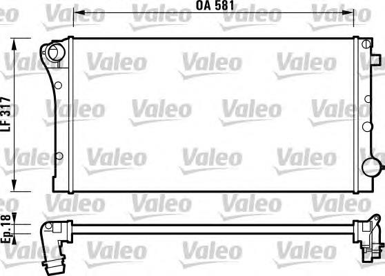 732925 VALEO radiador refrigeración del motor