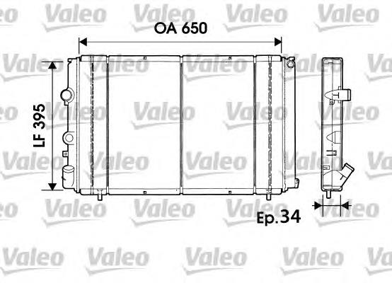 Radiador refrigeración del motor 732940 VALEO