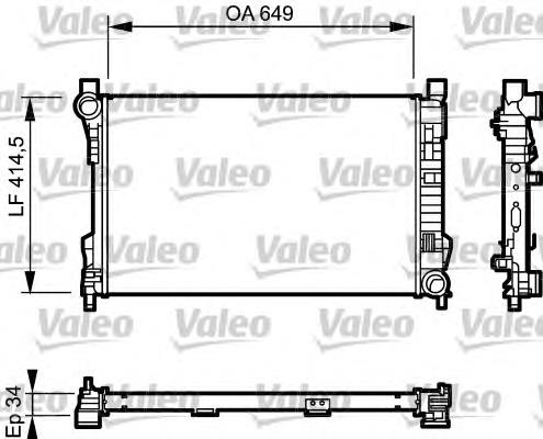 732900 VALEO radiador refrigeración del motor