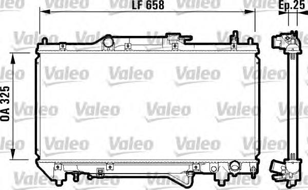 732754 VALEO radiador refrigeración del motor