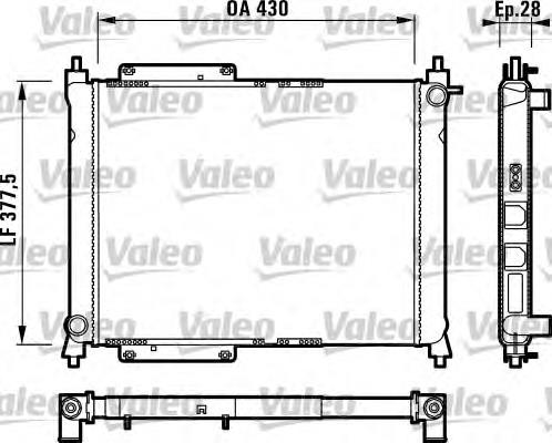 Radiador refrigeración del motor 732758 VALEO