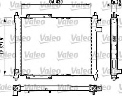 Radiador refrigeración del motor 732759 VALEO