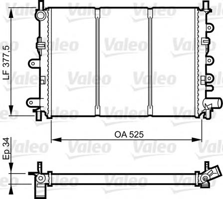 730858 VALEO radiador refrigeración del motor