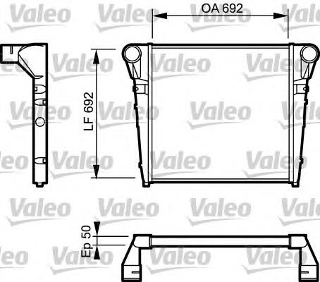 5001845520 Renault (RVI) radiador de aire de admisión