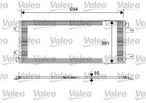817689 VALEO Radiador de aire acondicionado