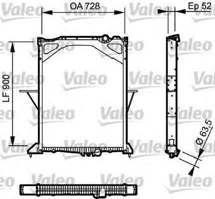 735017 VALEO radiador refrigeración del motor