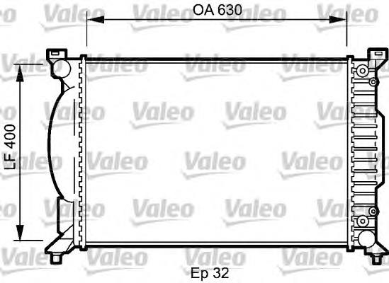 Radiador refrigeración del motor 8E0121251P VAG