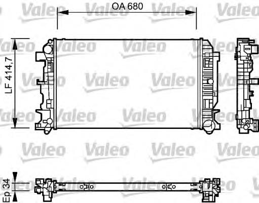 Radiador de água VALEO 735084