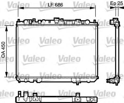 Radiador 735081 VALEO