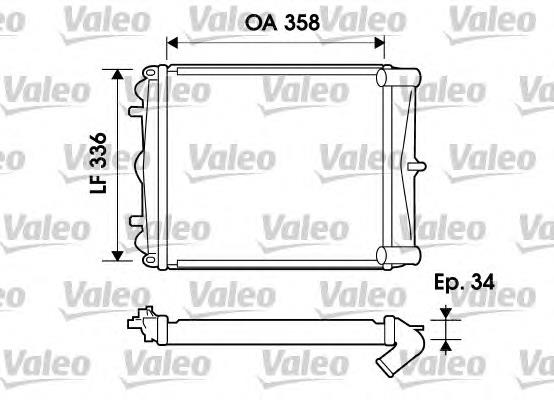 Enfriador de motor izquierdo 734826 VALEO