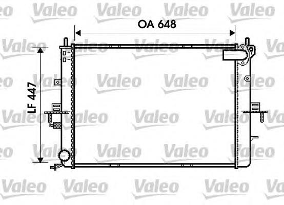 Radiador refrigeración del motor 734829 VALEO