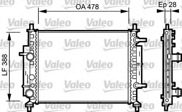 Radiador refrigeración del motor 734768 VALEO