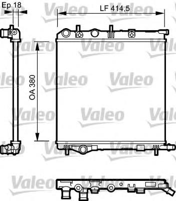 Radiador refrigeración del motor 1330Q0 Peugeot/Citroen