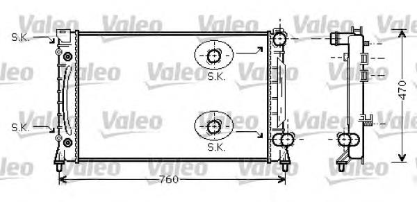 734859 VALEO radiador refrigeración del motor