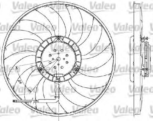 Ventilador (rodete +motor) refrigeración del motor con electromotor, izquierdo 698609 VALEO