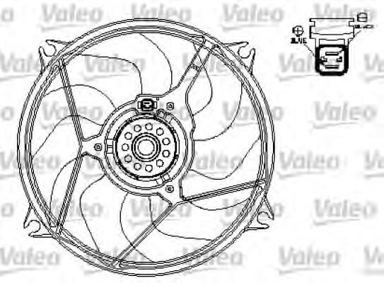 696136 VALEO ventilador (rodete +motor refrigeración del motor con electromotor completo)