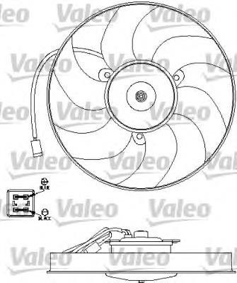 696191 VALEO difusor de radiador, ventilador de refrigeración, condensador del aire acondicionado, completo con motor y rodete