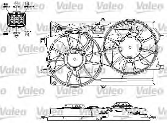 Difusor de radiador, ventilador de refrigeración, condensador del aire acondicionado, completo con motor y rodete CFF320000S Mahle Original