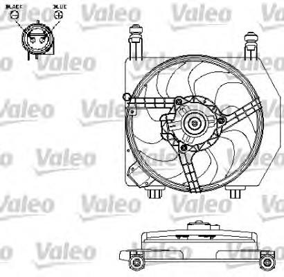 696159 VALEO difusor de radiador, ventilador de refrigeración, condensador del aire acondicionado, completo con motor y rodete