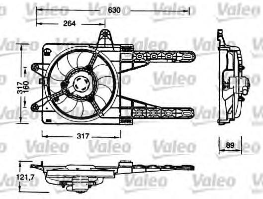 698178 VALEO difusor de radiador, ventilador de refrigeración, condensador del aire acondicionado, completo con motor y rodete