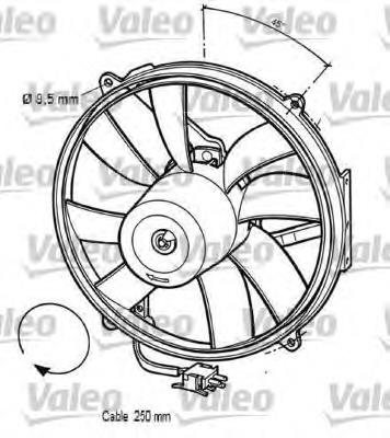 696062 VALEO ventilador (rodete +motor refrigeración del motor con electromotor, izquierdo)