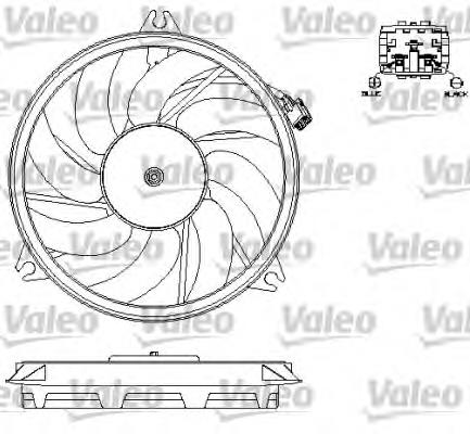 696073 VALEO ventilador (rodete +motor refrigeración del motor con electromotor completo)