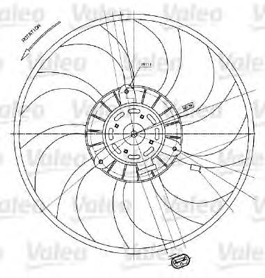 Ventilador (rodete +motor) refrigeración del motor con electromotor completo 698424 VALEO