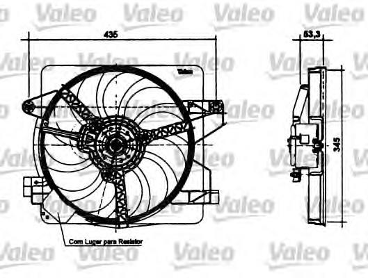 Difusor de radiador, ventilador de refrigeración, condensador del aire acondicionado, completo con motor y rodete 1088844 Ford